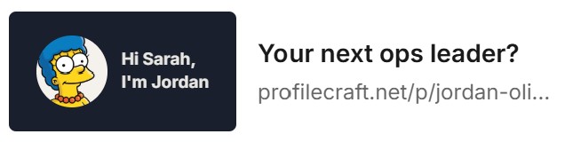 Example LinkedIn card